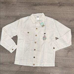Pusheen Cat White Jean Jacket Women’s Size Extra Small